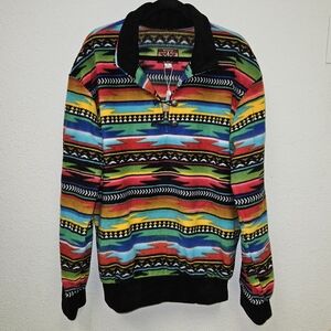 Multicolor Aztec Pattern Pullover Sweater